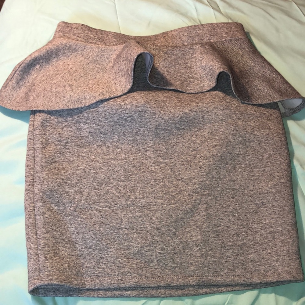 Gray Pencil Skirt